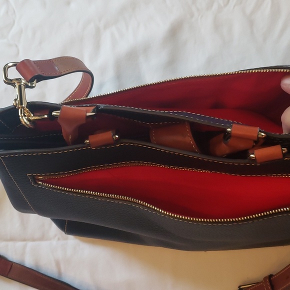 Dooney & Bourke Blue Pebble Grain Leather Satchel Shoulder Bag - Picture 8 of 13